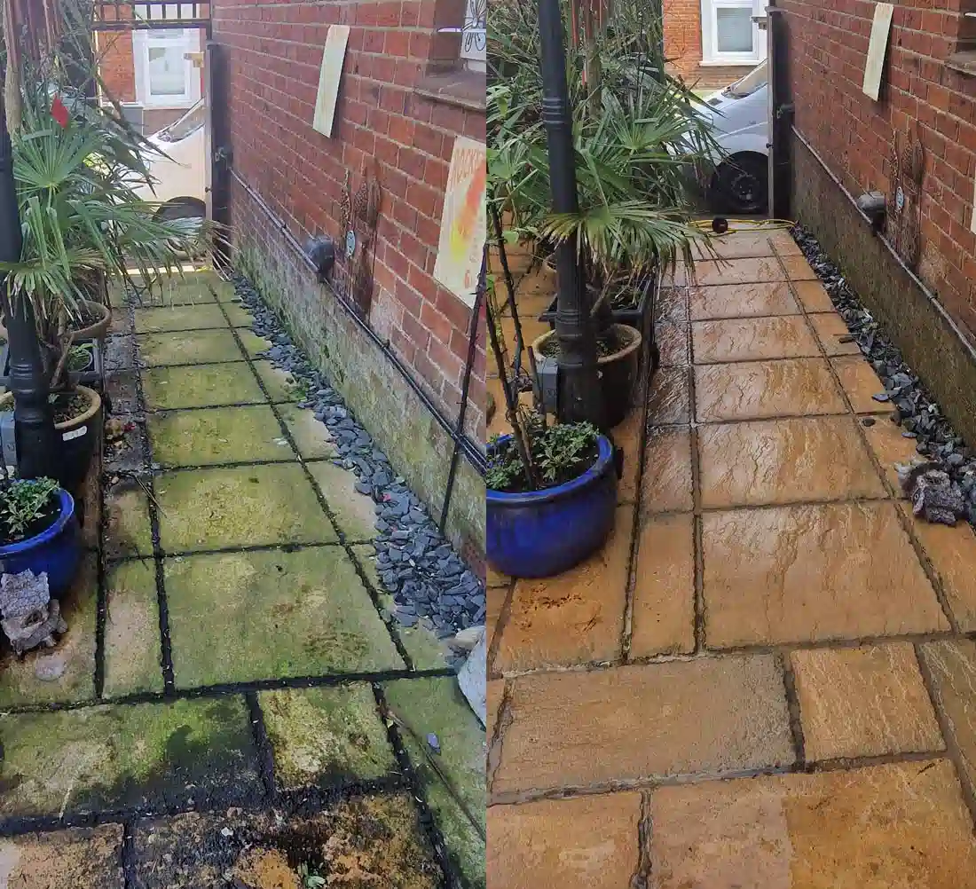 Patio cleaning on the Isle of Wight